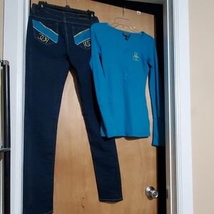 Rocawear Jean's and matching shirt bundle